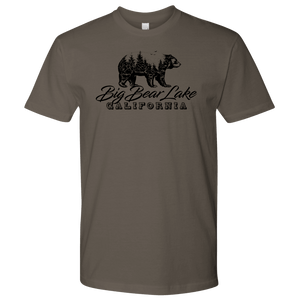 Big Bear Lake California V.2, Mens, Black T-shirt Next Level Mens Shirt Warm Grey S