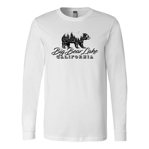 Big Bear Lake California V.2, Hoodies and Long Sleeve T-shirt Canvas Long Sleeve Shirt White S