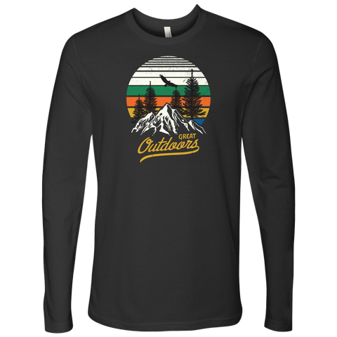 Image of Great Outdoors Shirts | Mens T-shirt Next Level Mens Long Sleeve Heavy Metal S