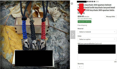 Image of Spartan Custom Paracord Lanyard, Are You a Warrior? Key Chains