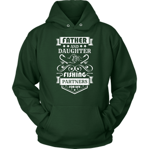 Father and Daughter Fishing Partners T-shirt Unisex Hoodie Dark Green S