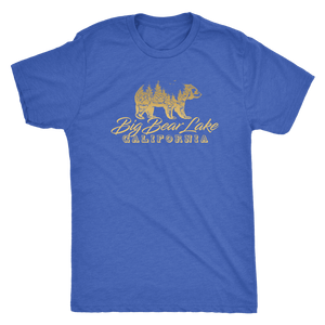 Big Bear Lake California V.2, Mens, Gold T-shirt Next Level Mens Triblend Vintage Royal S