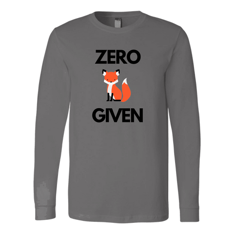 Image of Zero Fox Given T-shirt Canvas Long Sleeve Shirt Asphalt S