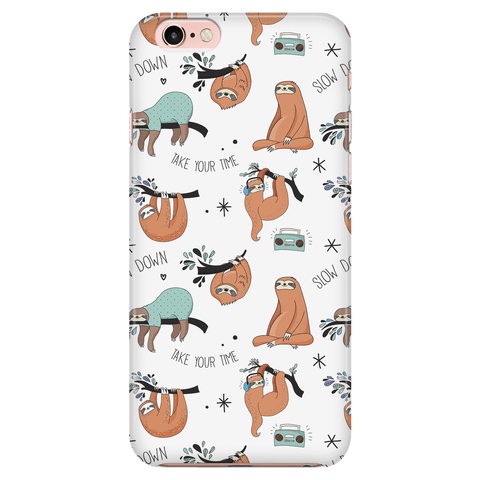 Image of White Sloth Collage Phone Case Phone Cases iPhone 7/7s/8