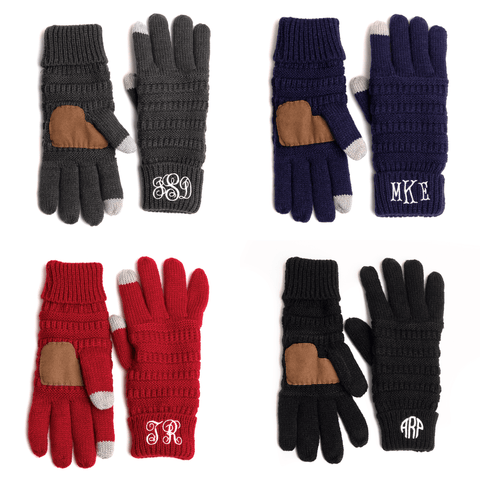 Image of Monogramed Gloves | Personalized For You Monogrammed Personalized Products Red Fancy