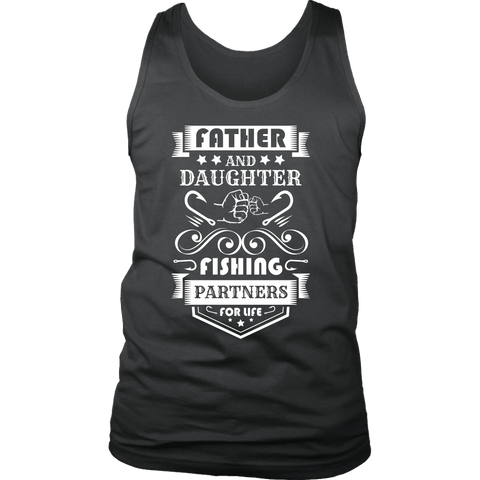 Image of Father and Daughter Fishing Partners T-shirt District Mens Tank Charcoal S