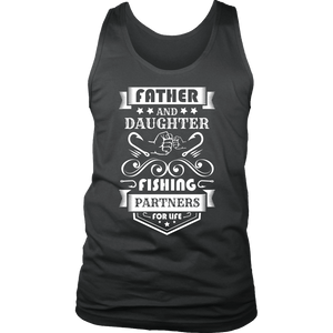 Father and Daughter Fishing Partners T-shirt District Mens Tank Charcoal S