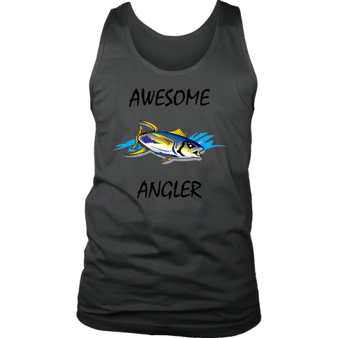 Image of You're An Awesome Angler | V.1 Mistral T-shirt District Mens Tank Charcoal S