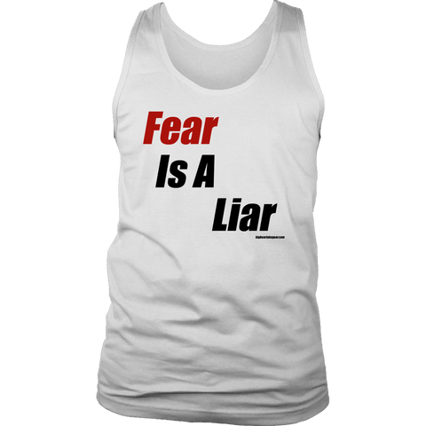 Image of Fear is a Liar, Bold T-shirt District Mens Tank White S