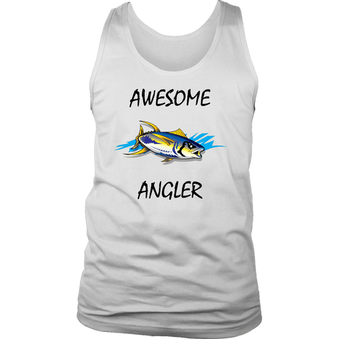 Image of You're An Awesome Angler | V.1 Mistral T-shirt District Mens Tank White S