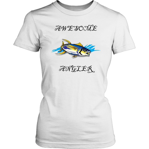 Image of You're An Awesome Angler | V.3 Pirate T-shirt District Womens Shirt White XS