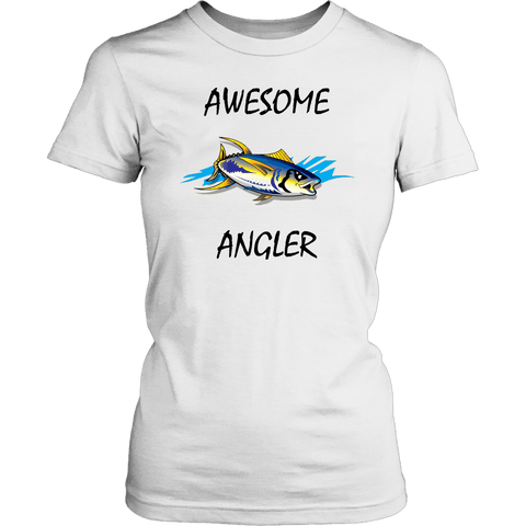 Image of You're An Awesome Angler | V.1 Mistral T-shirt District Womens Shirt White XS