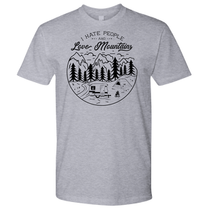 Love The Mountains Mens T-shirt Next Level Mens Shirt Heather Grey S