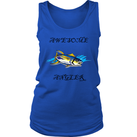 Image of You're An Awesome Angler | V.3 Pirate T-shirt District Womens Tank Royal Blue S