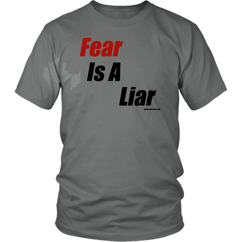Image of Fear is a Liar, Bold T-shirt District Unisex Shirt Grey S