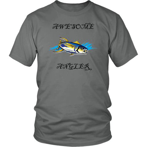 Image of You're An Awesome Angler | V.3 Pirate T-shirt District Unisex Shirt Grey S