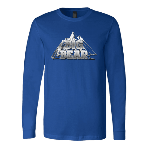 Image of Big Bear V.2, Hoodies Long Sleeve T-shirt Canvas Long Sleeve Shirt Royal S
