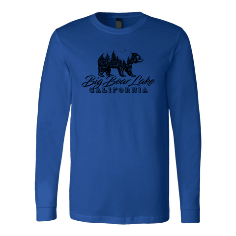 Image of Big Bear Lake California V.2, Hoodies and Long Sleeve T-shirt Canvas Long Sleeve Shirt Royal S
