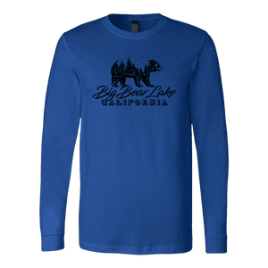 Big Bear Lake California V.2, Hoodies and Long Sleeve T-shirt Canvas Long Sleeve Shirt Royal S