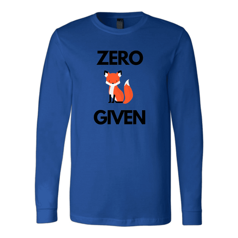 Image of Zero Fox Given T-shirt Canvas Long Sleeve Shirt Royal S