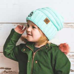 Comfy Kids Monogram Beanies Monogrammed Personalized Products Mint Fancy 