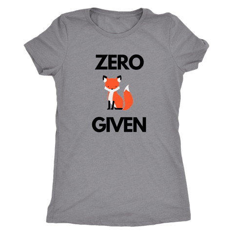 Image of Zero Fox Given T-shirt Next Level Womens Triblend Heather Grey S