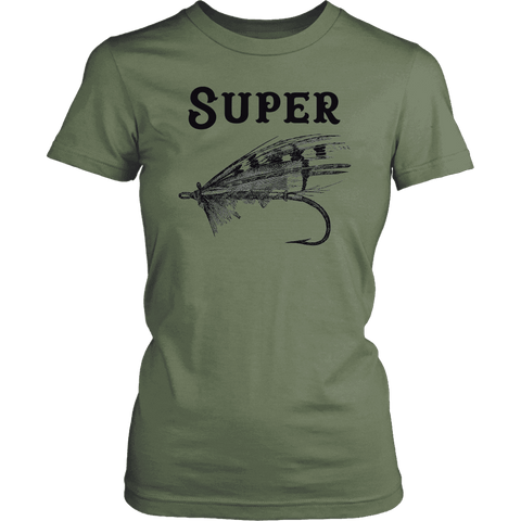 Image of Super Fly T-shirt District Womens Shirt Fresh Fatigue XS