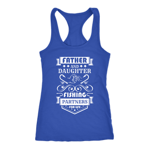 Father and Daughter Fishing Partners T-shirt Next Level Racerback Tank Royal XS