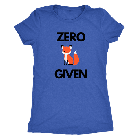 Image of Zero Fox Given T-shirt Next Level Womens Triblend Vintage Royal S