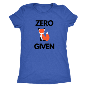 Zero Fox Given T-shirt Next Level Womens Triblend Vintage Royal S