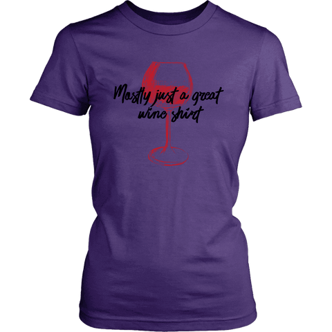 Image of Mostly Wine Shirt T-shirt District Womens Shirt Purple XS