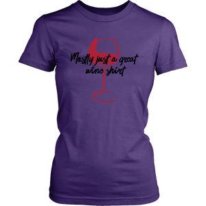 Mostly Wine Shirt T-shirt District Womens Shirt Purple XS