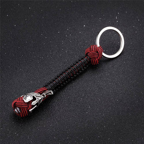 Image of Spartan Lanyard Version 2, Are You a Warrior? Key Chains Black Red V.2