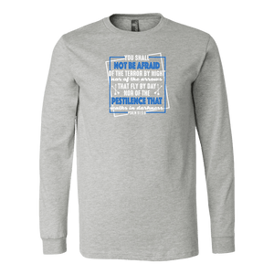 You shall not be afraid Psalm 91 5-6 White Longsleeve and Hoodies T-shirt Canvas Long Sleeve Shirt Athletic Heather S