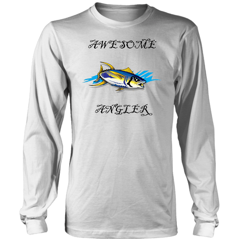 Image of You're An Awesome Angler | V.3 Pirate T-shirt District Long Sleeve Shirt White S