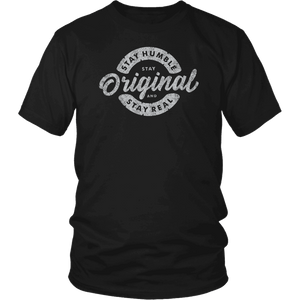 Stay Real, Stay Original Mens Shirts T-shirt District Unisex Shirt Black S
