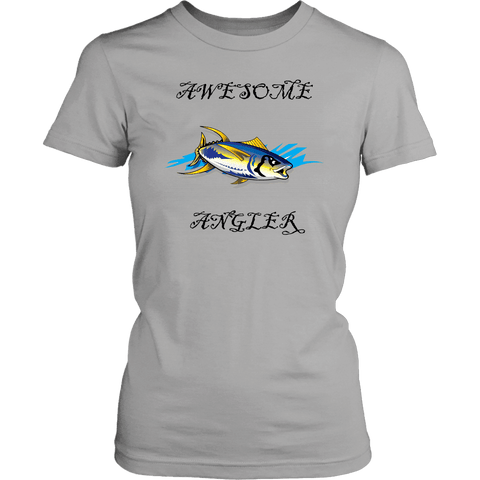 Image of You're An Awesome Angler | V.3 Pirate T-shirt District Womens Shirt Silver XS