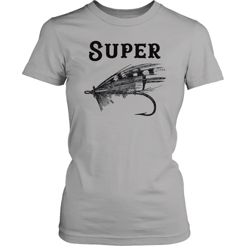 Image of Super Fly T-shirt District Womens Shirt Silver XS