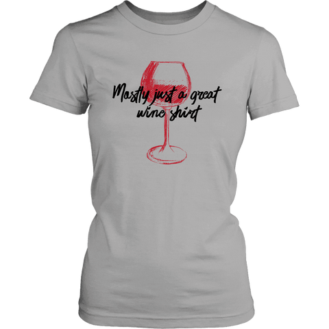 Image of Mostly Wine Shirt T-shirt District Womens Shirt Silver XS