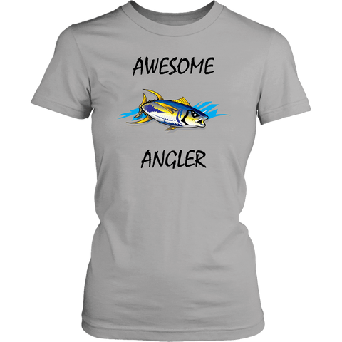 Image of You're An Awesome Angler | V.1 Mistral T-shirt District Womens Shirt Silver XS
