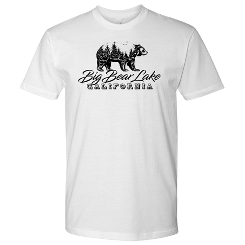 Image of Big Bear Lake California V.2, Mens, Black T-shirt Next Level Mens Shirt White S