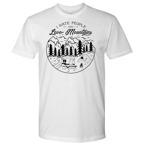 Image of Love The Mountains Mens T-shirt Next Level Mens Shirt White S
