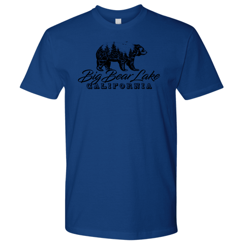 Image of Big Bear Lake California V.2, Mens, Black T-shirt Next Level Mens Shirt Royal Blue S