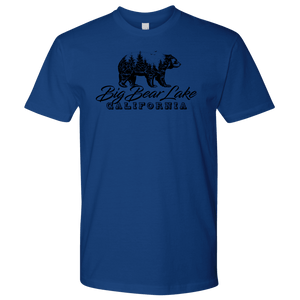 Big Bear Lake California V.2, Mens, Black T-shirt Next Level Mens Shirt Royal Blue S