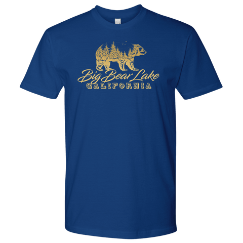 Image of Big Bear Lake California V.2, Mens, Gold T-shirt Next Level Mens Shirt Royal Blue S