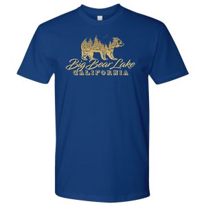 Big Bear Lake California V.2, Mens, Gold T-shirt Next Level Mens Shirt Royal Blue S