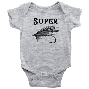 Super Fly T-shirt Baby Bodysuit Heather Grey NB