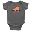 Sleepy Sloth Onsies T-shirt Baby Bodysuit Asphalt NB