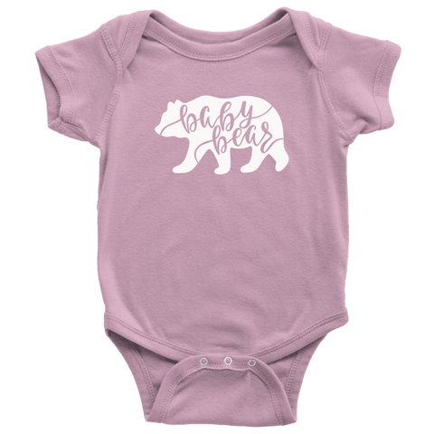 Image of Baby Bear Shirts and Onesies T-shirt Baby Bodysuit Pink NB