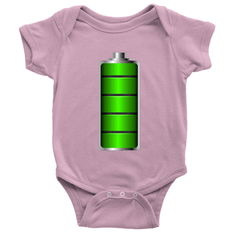 Image of Fully Charged Onsies T-shirt Baby Bodysuit Pink NB